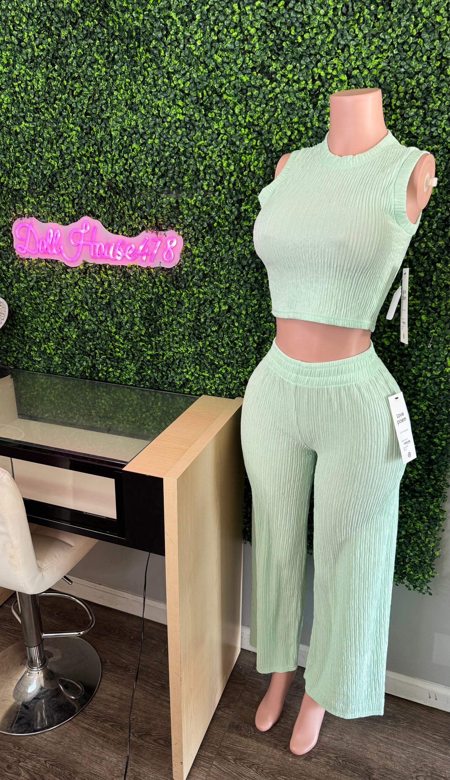 Mint Pants Set