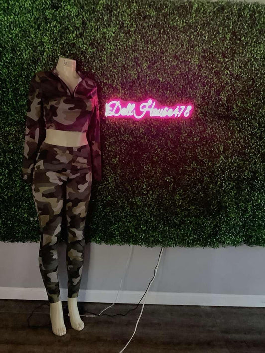 Camo Active Wear Set
