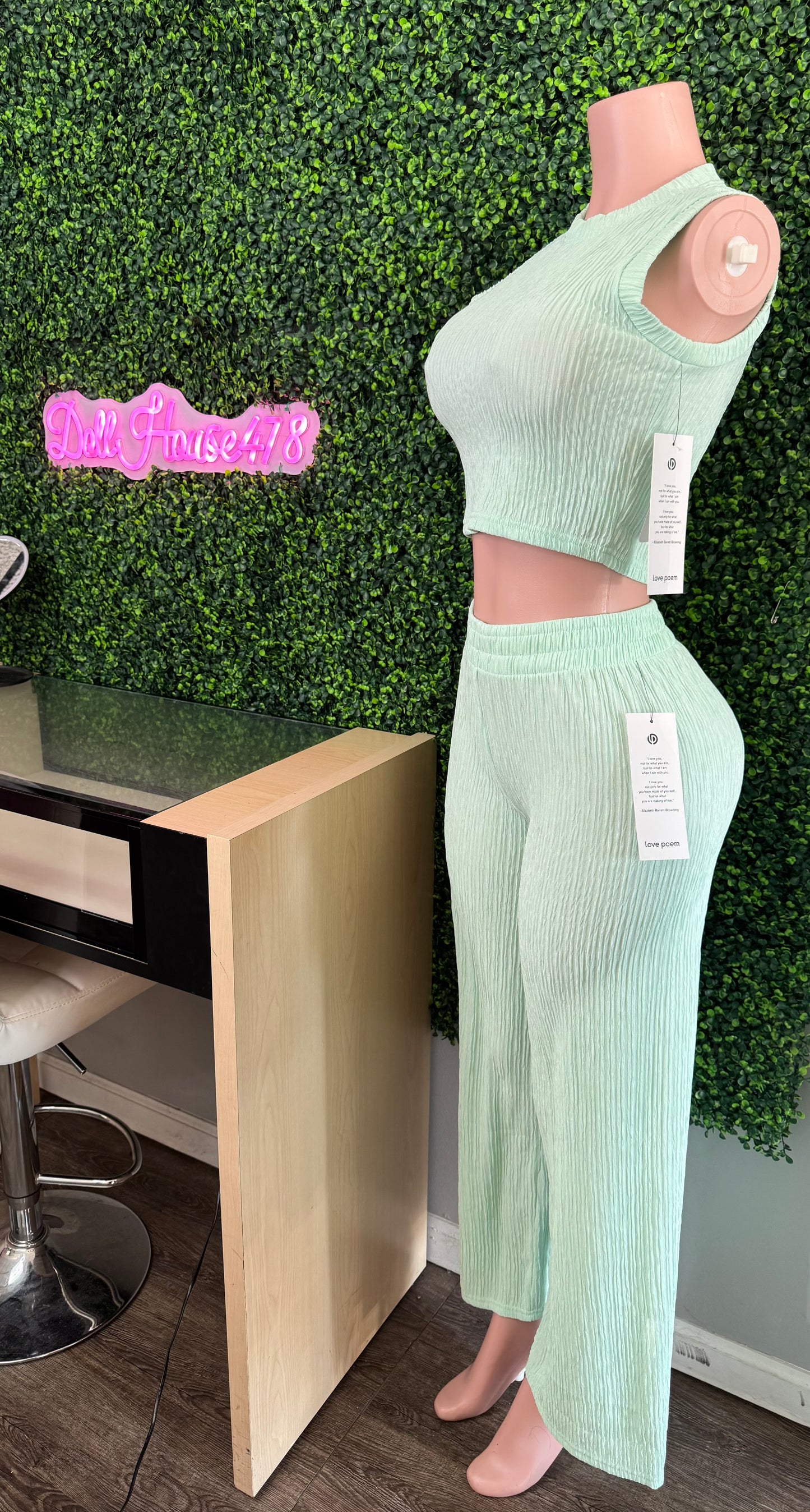 Mint Pants Set